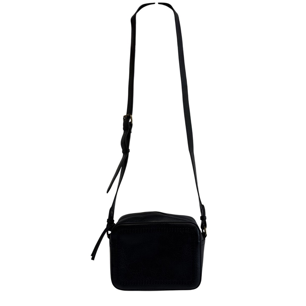 Black Crossbody Bag‎ Small Camera Style Purse Adjustable Strap Minimalist